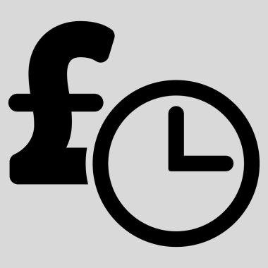 Pound kredi düz vektör simgesi simgesi