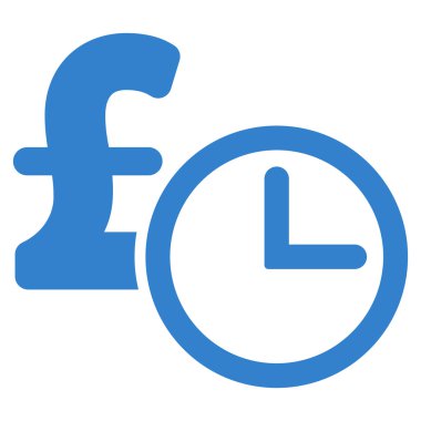Pound kredi düz vektör simgesi simgesi