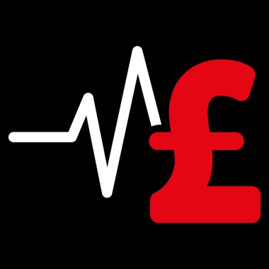 Lirası mali darbe düz vektör simgesi simgesi