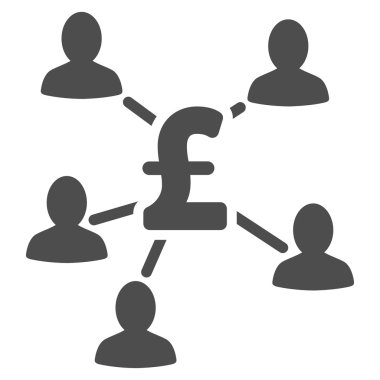 Vektör simgesi simgesi pound ödeme istemcilerinin düz