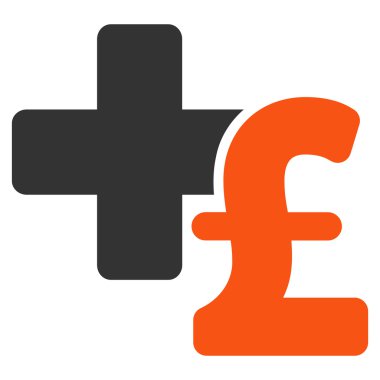 Tıbbi Lirası iş düz vektör simgesi simgesi