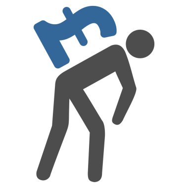 Lirası para kurye düz vektör simgesi simgesi