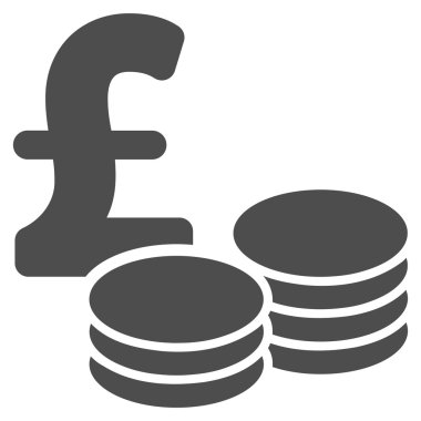 Düz vektör simgesi simgesi Lirası paraları