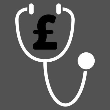 Lirası sağlık düz vektör simgesi simgesi