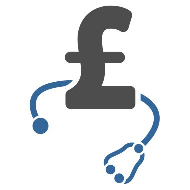 Tıbbi Lirası iş düz vektör simgesi simgesi