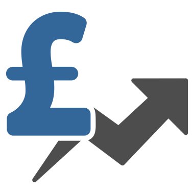 Lirası fiyat büyüme düz vektör simgesi simgesi