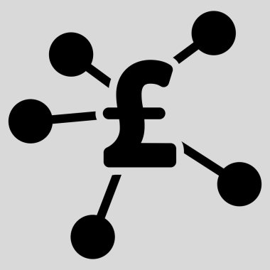 Lirası dağıtım düz vektör simgesi simgesi