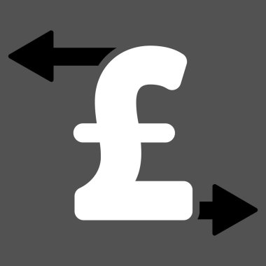 Pound ödeme düz vektör simgesi simgesi