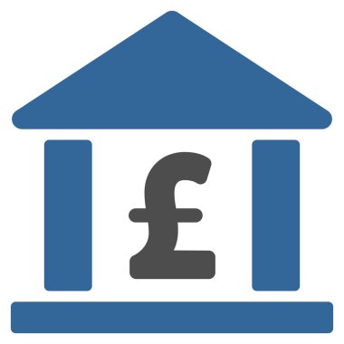 Lirası banka düz vektör simgesi simgesi