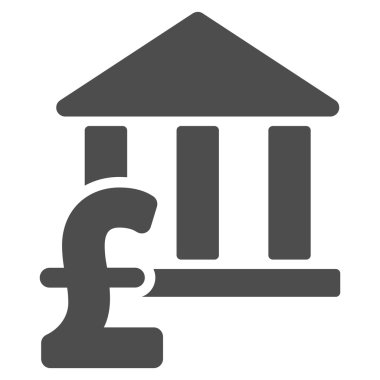 Kütüphane Pound ödeme düz vektör simgesi simgesi