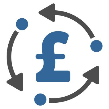 Lirası döndürme düz vektör simgesi simgesi