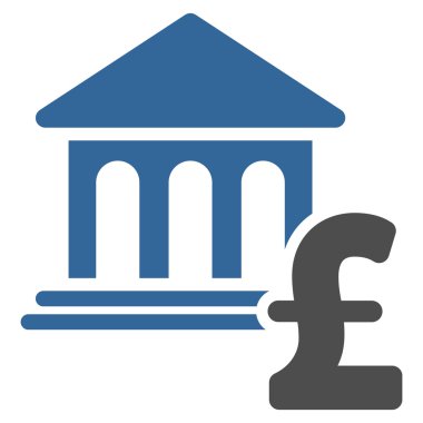 Müze Pound ödeme düz vektör simgesi simgesi