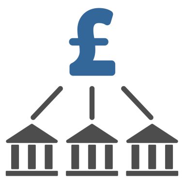 Lirası banka Derneği düz vektör simgesi simgesi