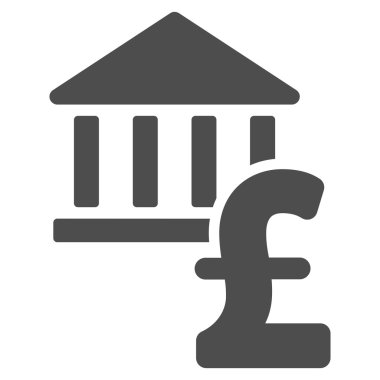 Lirası banka düz vektör simgesi simgesi