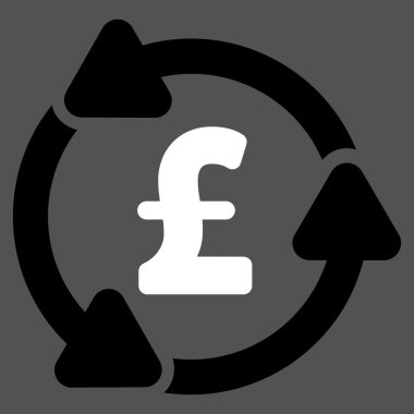 Lirası dolaşım düz vektör simgesi simgesi