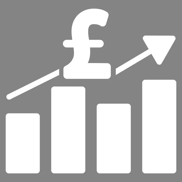 Pound Business Chart Flat Vector Icon Symbol
