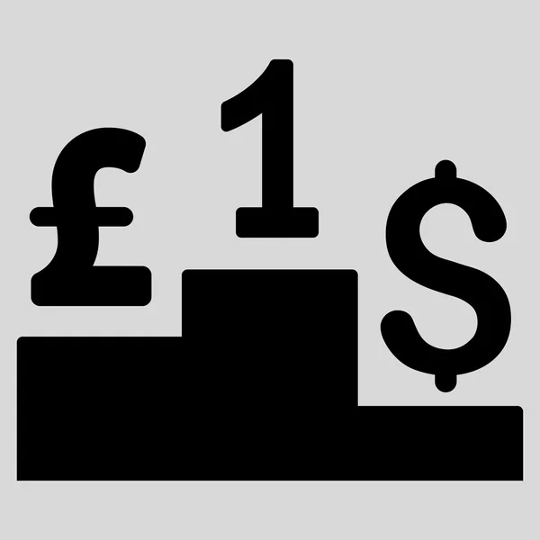 Dólar libra competencia plana vector icono símbolo — Vector de stock
