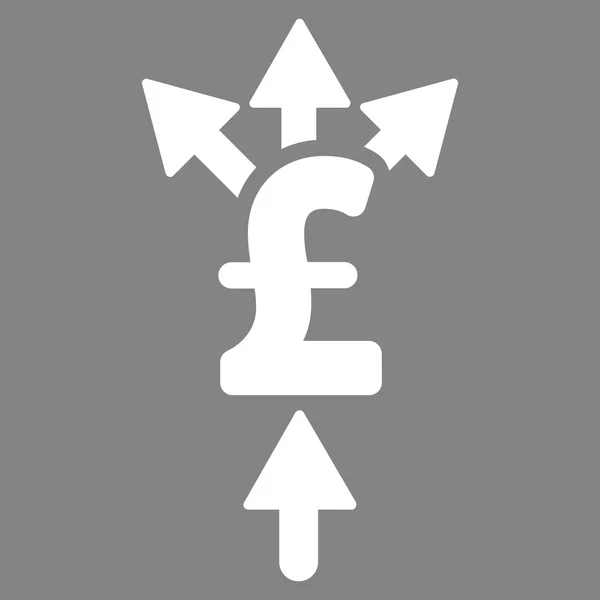 Diviser le symbole d'icône vectorielle plate de paiement de livre — Image vectorielle