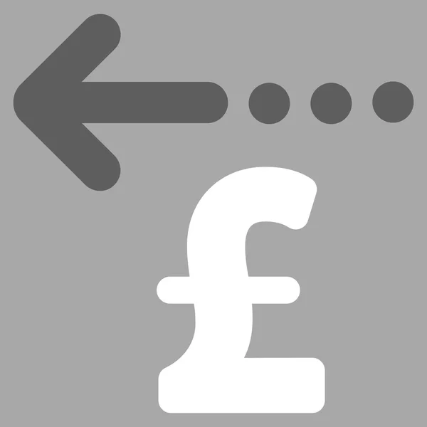 Refund Pound Flat Vector Icon Symbol — Stock Vector