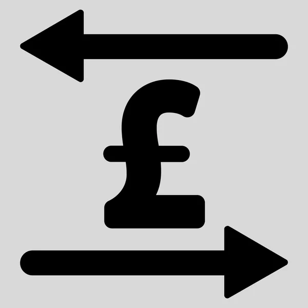 Transacções de libra Símbolo de ícone vetorial plano — Vetor de Stock