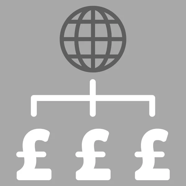 Símbolo de ícone de vetor plano de pagamentos de libra global — Vetor de Stock