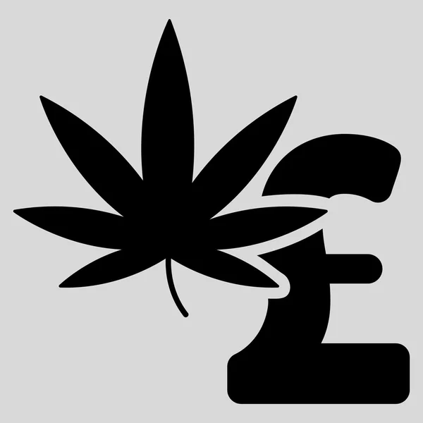 Marijuana pund Business platt vektor ikon Symbol — Stock vektor