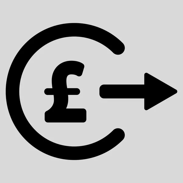 Pfund Bargeld aus flachen Vektor-Symbol-Symbol — Stockvektor