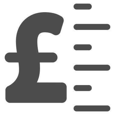 Lirası değer düz vektör simgesi simgesi