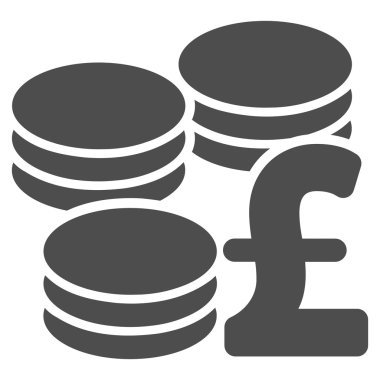 Düz vektör simgesi simgesi Lirası paraları