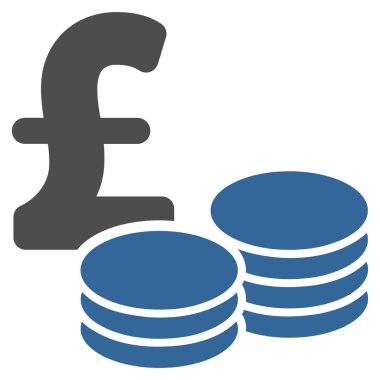 Düz vektör simgesi simgesi Lirası paraları