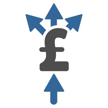 Pound ödeme düz vektör simgesi simgesi bölmek