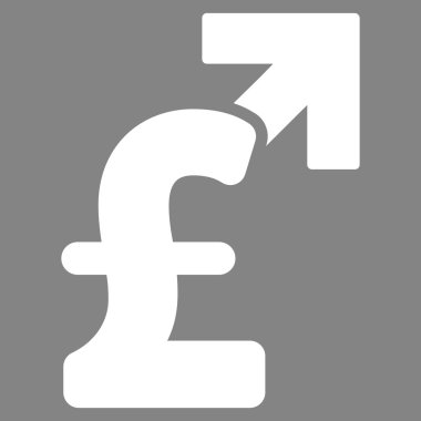 Lirası büyüme düz vektör simgesi simgesi