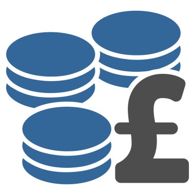 Düz vektör simgesi simgesi Lirası paraları