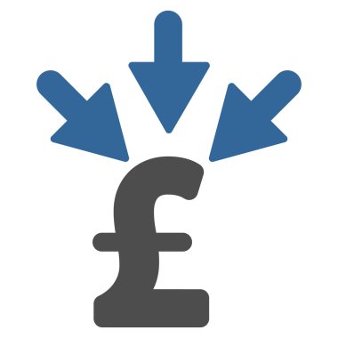 Toplama Pound ödeme düz vektör simgesi simgesi