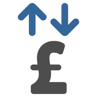 Lirası hareketleri düz vektör simgesi simgesi