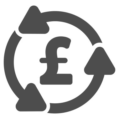 Lirası dolaşım düz vektör simgesi simgesi