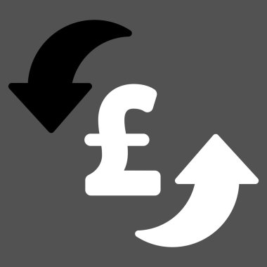 Pound maliyet düz vektör simgesi simgesi