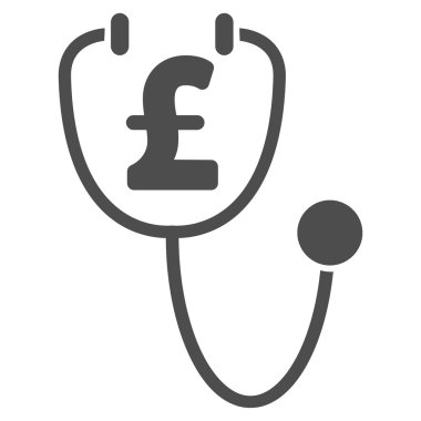 Lirası sağlık düz vektör simgesi simgesi