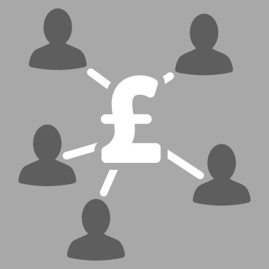 Vektör simgesi simgesi pound ödeme istemcilerinin düz