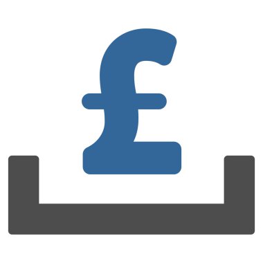 Lirası mevduat yerleşim düz vektör simgesi simgesi