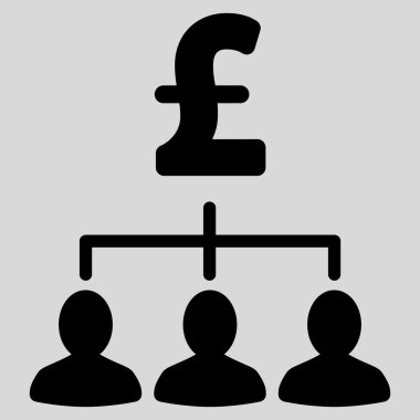 Pound ödeme ilişkiler vektör simgesi simgesi düz
