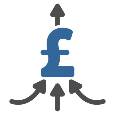 Lirası mali toplayıcı düz vektör simgesi simgesi