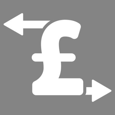 Pound ödeme düz vektör simgesi simgesi