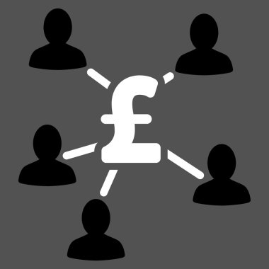 Vektör simgesi simgesi pound ödeme istemcilerinin düz