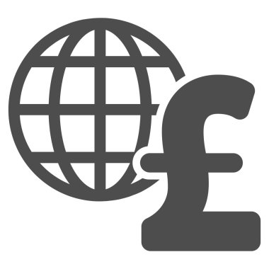 Küresel Lirası ekonomi düz vektör simgesi simgesi