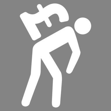 Lirası para kurye düz vektör simgesi simgesi