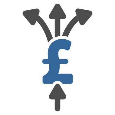 Pound ödeme düz vektör simgesi simgesi bölmek