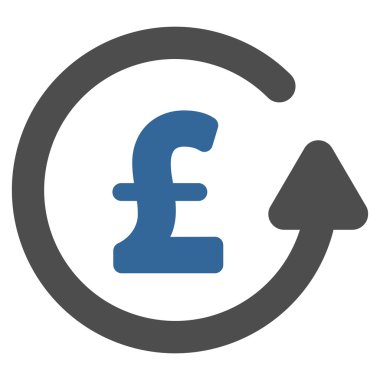 Ters ibraz Lirası düz vektör simgesi simgesi