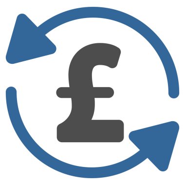 Lirası denge düz vektör simgesi simgesi Yenile