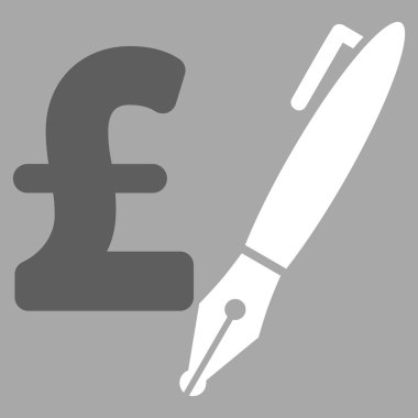 Kalem Lirası fiyat düz vektör simgesi simgesi